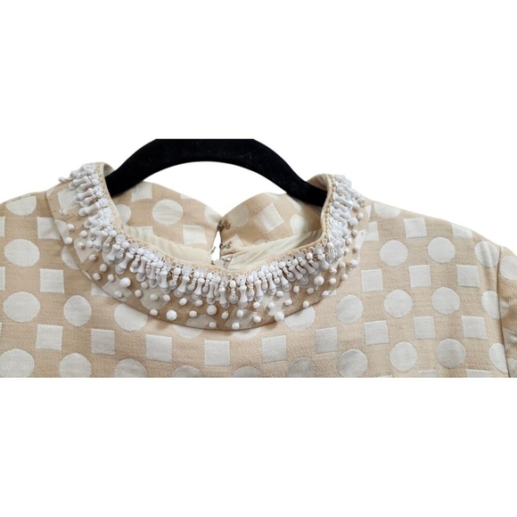 Barker"s Tre"s Chic Women's Dress with Asymmetrical Cut Decorative Beading Sze M - Picture 3 of 15